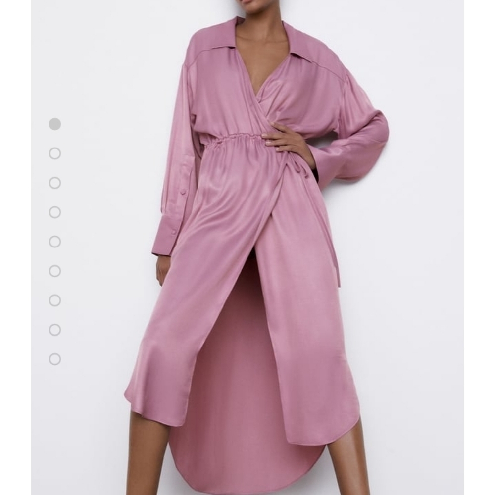 𝅺ZARA Satin dress Sz-M